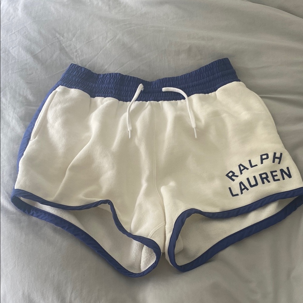 Ralph Lauren White and Blue Athletic Shorts